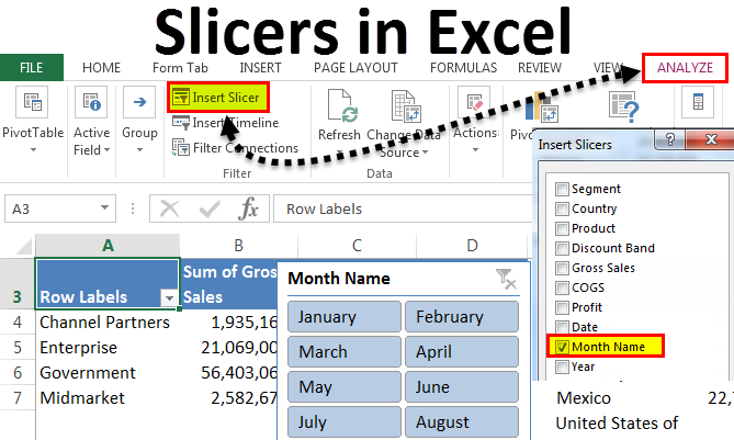 using slicers in excel 2013